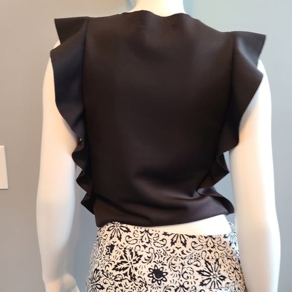 RED Saks Fifth Avenue Black Ruffle Top - Picture 11 of 11